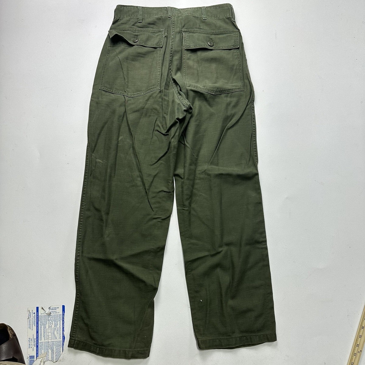 Vintage 60s Vietnam War OG 107 Trousers Cotton Sateen Pants