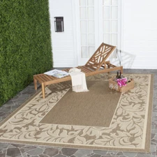 SAFAVIEH Outdoor CY2666-3009 Courtyard Brown / Natural Rug