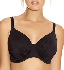 NWT Fantasie 5749 Versailles Underwire Gathered Full-Cup Swim Top 32DD Black