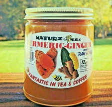 RAW HONEY with TURMERIC & GINGER 12oz 100% PURE NATURAL RAW USA HONEY
