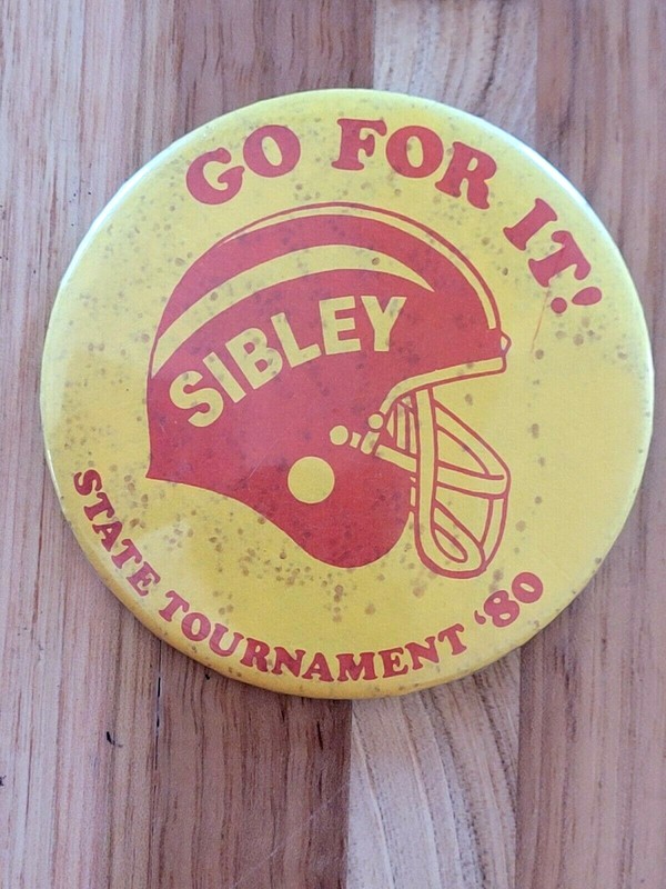 1980 Sibley High School State Tourney Pinback Button Mendota Heights,Minnesota 