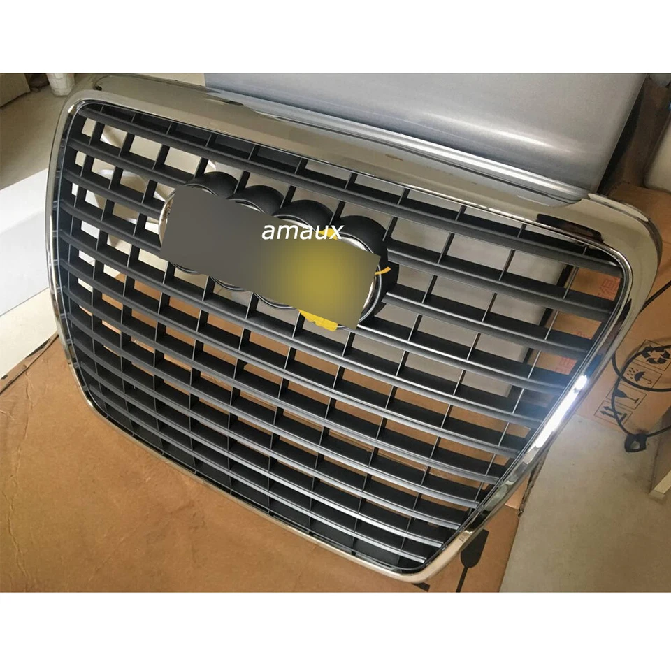 Parachoques delantero superior rejilla de malla gris para AUDI A6 C6 2009 2010 2011 Foto 4 de 4