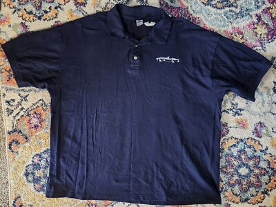 legend lines polo shirt corvette 1960s 3xl Blue