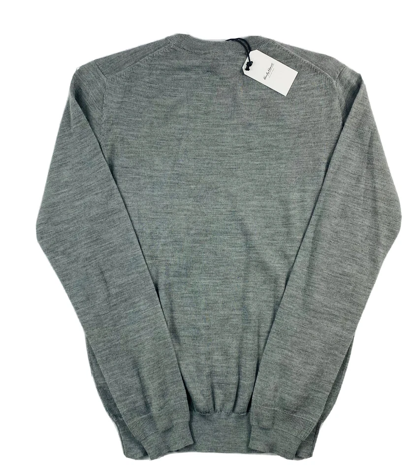 Suéter Hardy Amies Gris Pura Lana Merino Cuello Redondo Talla Pequeña Nuevo con Etiquetas Foto 3 de 4