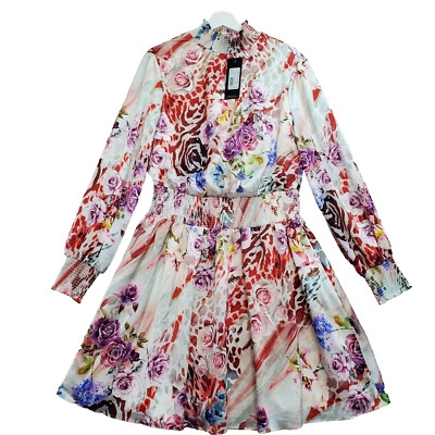 Marciano by Guess Clelia Dress Womens 10 Multicolor Floral Rose Shadow $240NTW