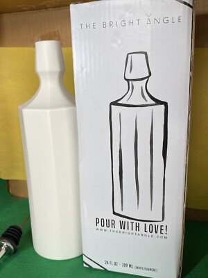 The Bright Angle Elixir Bottle for Olive Oil, Vinega,Soap White Clay NewInBox