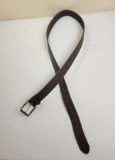 Dress Belt Brown Faux Leather Classic Work Formal Career Casual Men's Size 50-52