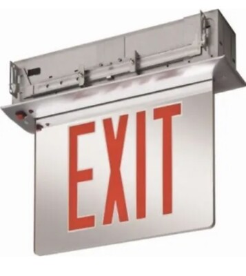 Lithonia Lighting EDGR 2 RMR EL M4 - LED Edge-Lit Exit Sign Red  BRAND NEW 