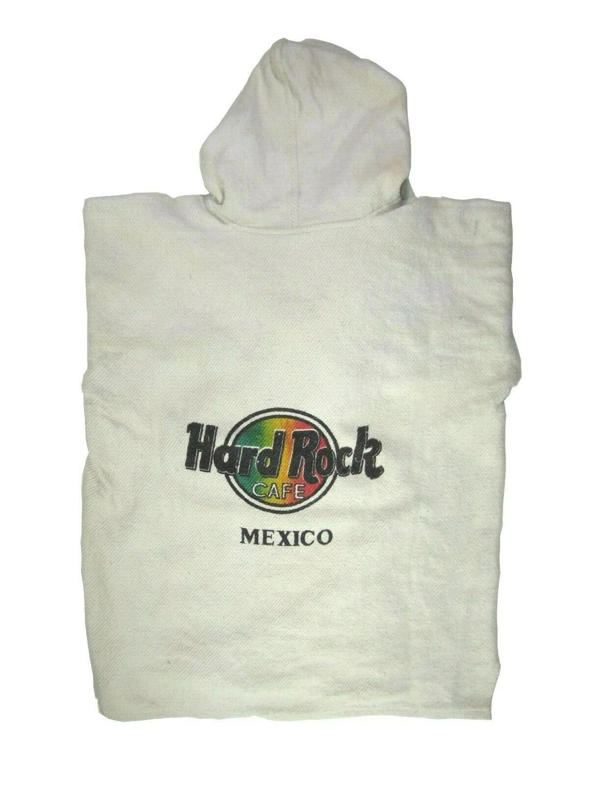 OFF WHITE Giacca con cappuccio vintage primi anni 90 bianco sporco logo Cancun cotone turistico grafica