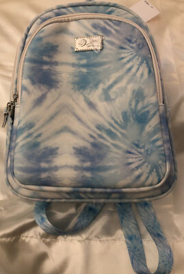 NWT Betsey Johnson Tie Dye Backpack & Wristlet NWT BETSEY JOHNSON SMALL BACKPACK PINK YELLOW TIE DYE GRAY  main image 3