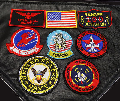 PETE MITCHELL TOMCAT FLIGHT JACKET 8PC HOOK PATCH 