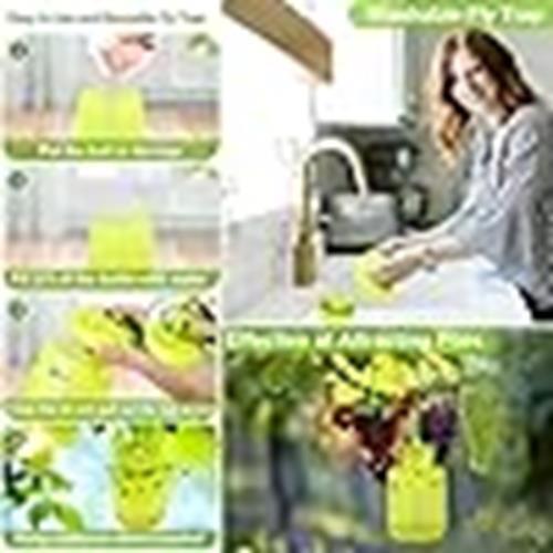 Reusable Fly Traps Outdoor Hanging Fly Killer Trap for Outdoor Hanging 2 Packs - Picture 4 of 6