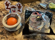 Space Jam McDonalds Happy Meal Toys Tasmanian Devil Taz Lot of Two. One Open