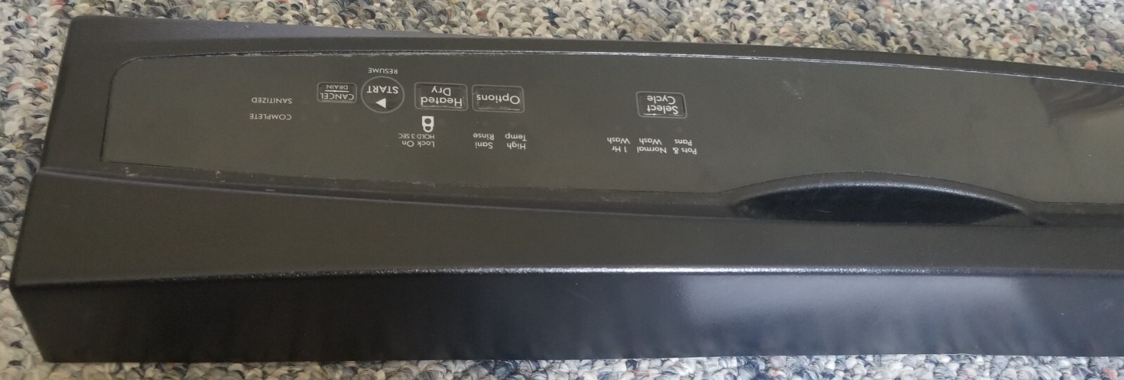 Kenmore Dishwasher Control Panel Console (Black) Part WPW10456289 eBay