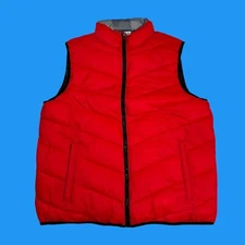 Swiss Tech Mens Size XL  Polyester Reversible Outdoor Hiking Puffer Vest Red NWT