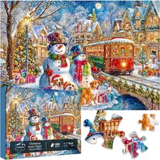 Christmas Snow Puzzles for Adults 1000 Pieces, Challenging 1000...