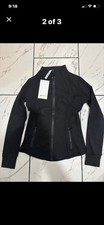 Lululemon Women's Black Full Zip Activewear Jacket Size 6 Thumbholes