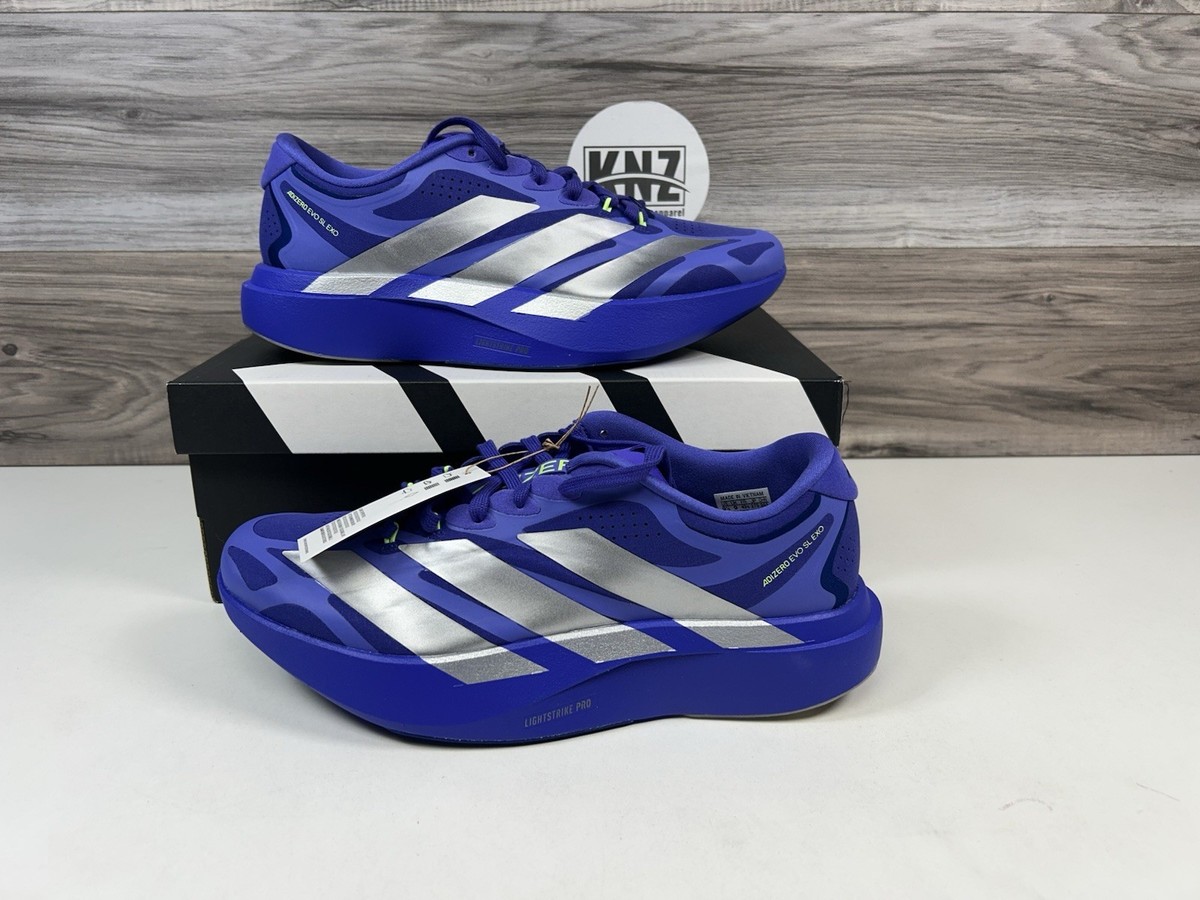 NEW* Adidas ADIZERO EVO SL EXO 'Solar Purple' Silver (KJ0424
