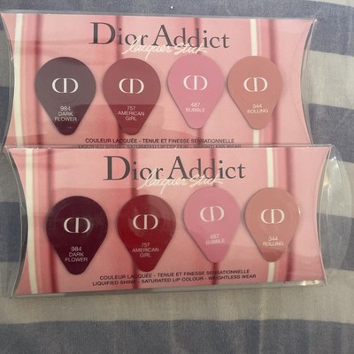 Lot of 2 Dior Addict Lacquer Stick Lipstick deluxe Palette 924 877 684 550 Brush