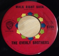 Everly Brothers 45 Walk Right Back / Ebony Eyes