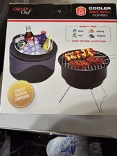 GRANDE CHEF 2 in 1 BBQ Grill & Cooler combo perfect outdoor companion - NIB