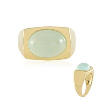 Cavill Ring Sterlingsilber Aqua Chalzedon 5,2Ct Oval Gelbvergoldet
