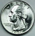 *1937 WASHINGTON QUARTER* *GEM BU+++* NR #S1218