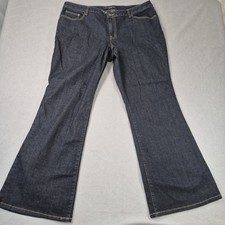 Venezia Stretch Flare Jeans Women  s 18R Dark Wash Long Inseam Lane Bryant NWT