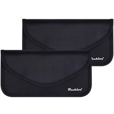 Signal Blocking Bag, 2 Pack RFID Faraday Bag Shield Pouch Cage Box Wallet Cas...