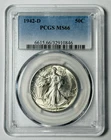 1942 D Walking Liberty Half Dollar PCGS MS-66 White!
