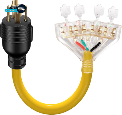 #ad #ad 30 Amp to 110 Outdoor Generator Adapter Power Cord 4 Prong Locking 30 Amp $35.89