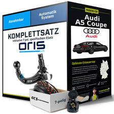Für AUDI A5 Coupe F53, F5P Anhängerkupplung abnehmbar +eSatz 7pol 16- NEU