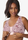 Comfort Choice Women's Plus Size Cotton Front-Close Wireless Bra