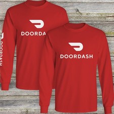Door Dash Long Sleeve T Shirt Car Food Delivery Service Driver DoorDash FWR01