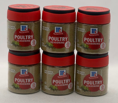 McCormick Poultry Seasoning, 0.65 oz (Pack of 6) EXP 6/14/27