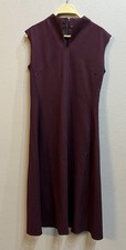 ANN TAYLOR- Purple Dress, V Neck, Zip CLosure, Knee Length, Size 8 Petite