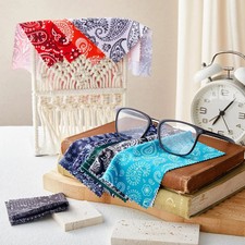 Eyeglass Cleaning Cloth 24 Pack 6x6 Inch Paisley Microfiber Lens Wipes Reusable