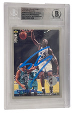 Shaquille O'Neal Signed 1995-96 Collector's Choice #286 Beckett Witness Slabbed