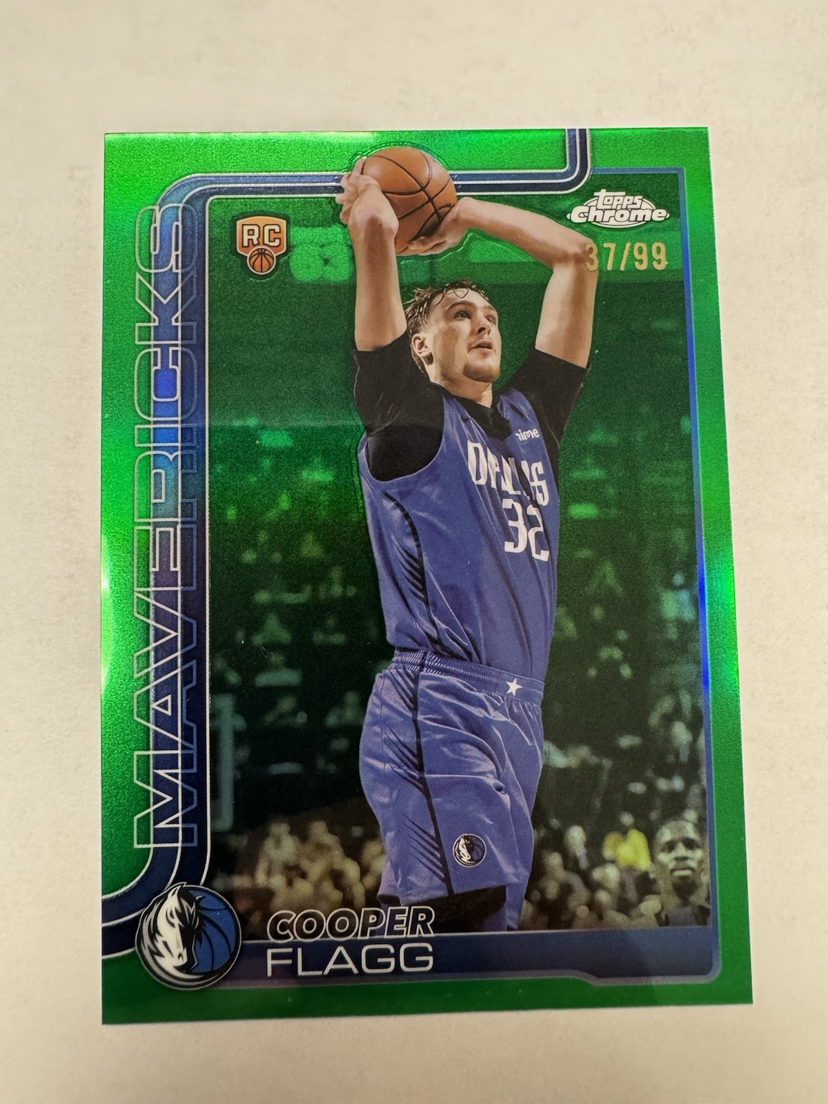 2025-26 Topps Chrome - Cooper Flagg #251 True Green Refractor /99 (RC)