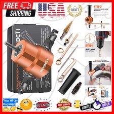 Double Headed Sheet Metal Nibbler, Drill Attachment Metal Cutter with Extra P...