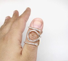 Finger Ring Splint   Sterling Silver Boutonniere Finger Ring   Triggering Thumb