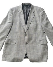 Jos A Bank Suit Blazer Mens 46R Glen Plaid Sport Coat Quiet Luxury Preppy
