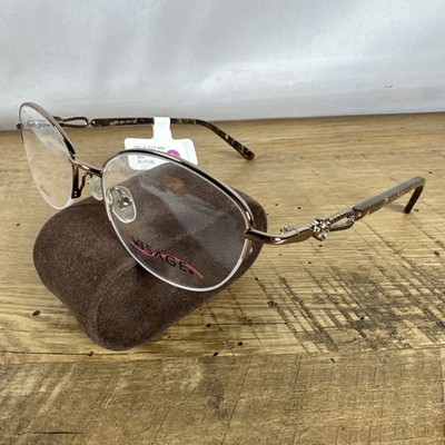 Visage Eyeglasses E205 Frames Only Brown Turquoise 51-17-135 New
