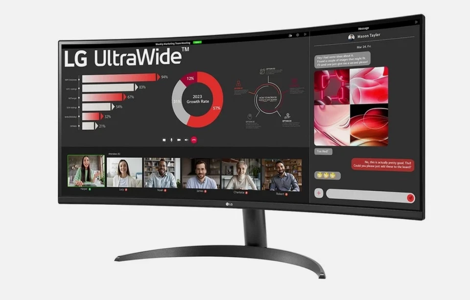 LG 34WR50QK-B.AEU UltraWide Curved QHD Monitor 34" - Bild 2 von 4