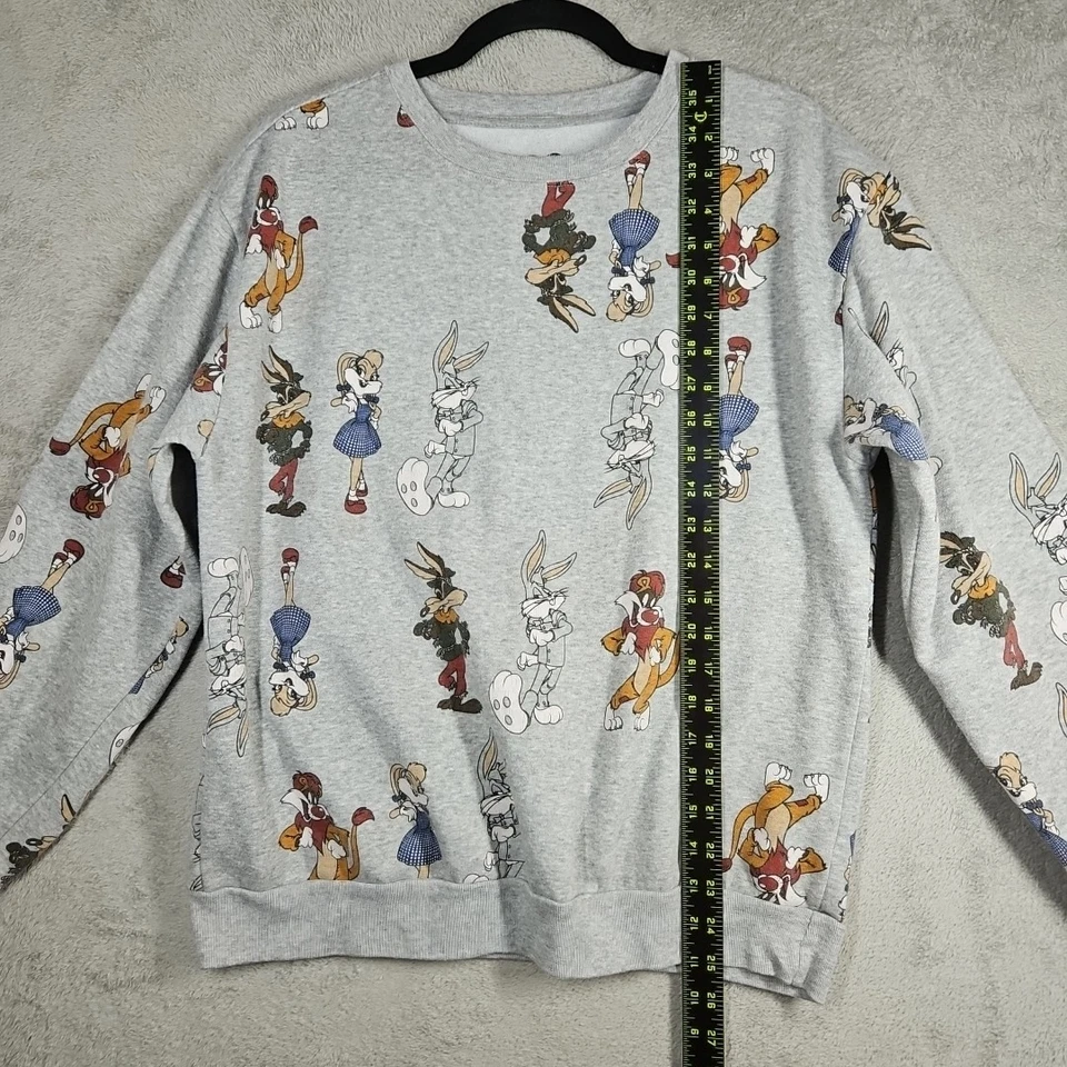 Looney Tunes Wizard Of Oz WB 100th Anniversary Graphic Print Sweatshirt Sz L - Image 3 of 4
