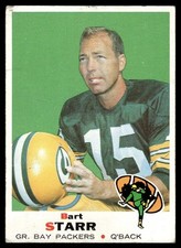 1969 Topps Football Bart Starr Green Bay Packers #215 VG Card