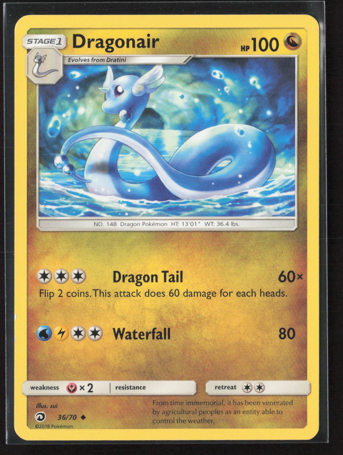 Dragonair 36/70 Uncommon Dragon Majesty Pokemon Lightly Played