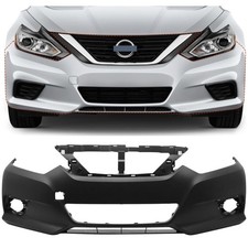 Black Front Bumper Cover Fog Light Holes Nissan Altima 2016-2018 208-5172
