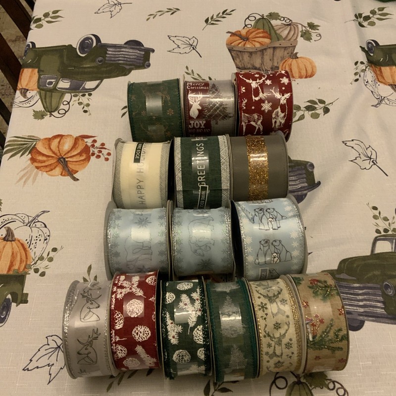  Assorted Woodland Winter Animals Ribbon  15 spools