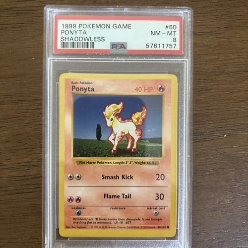 Ponyta (Shadowless) graded PSA 8 for sale on eBay